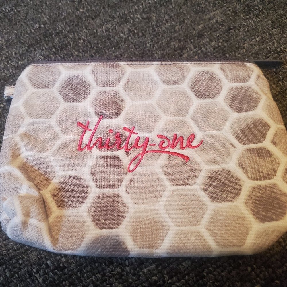 31 Mini Zipper Pouch with embroidered thirty-one